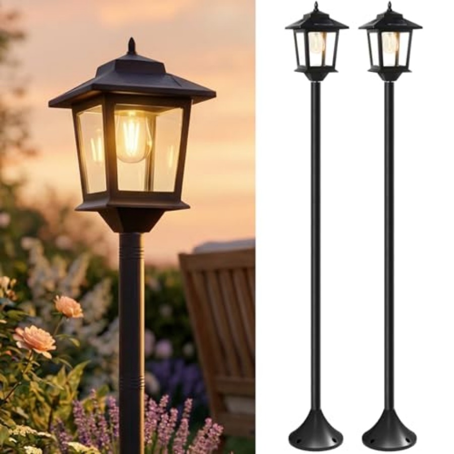 Outdoor Lighting For Patio - Outdoor Solar Post Lights, 2-Pack 63