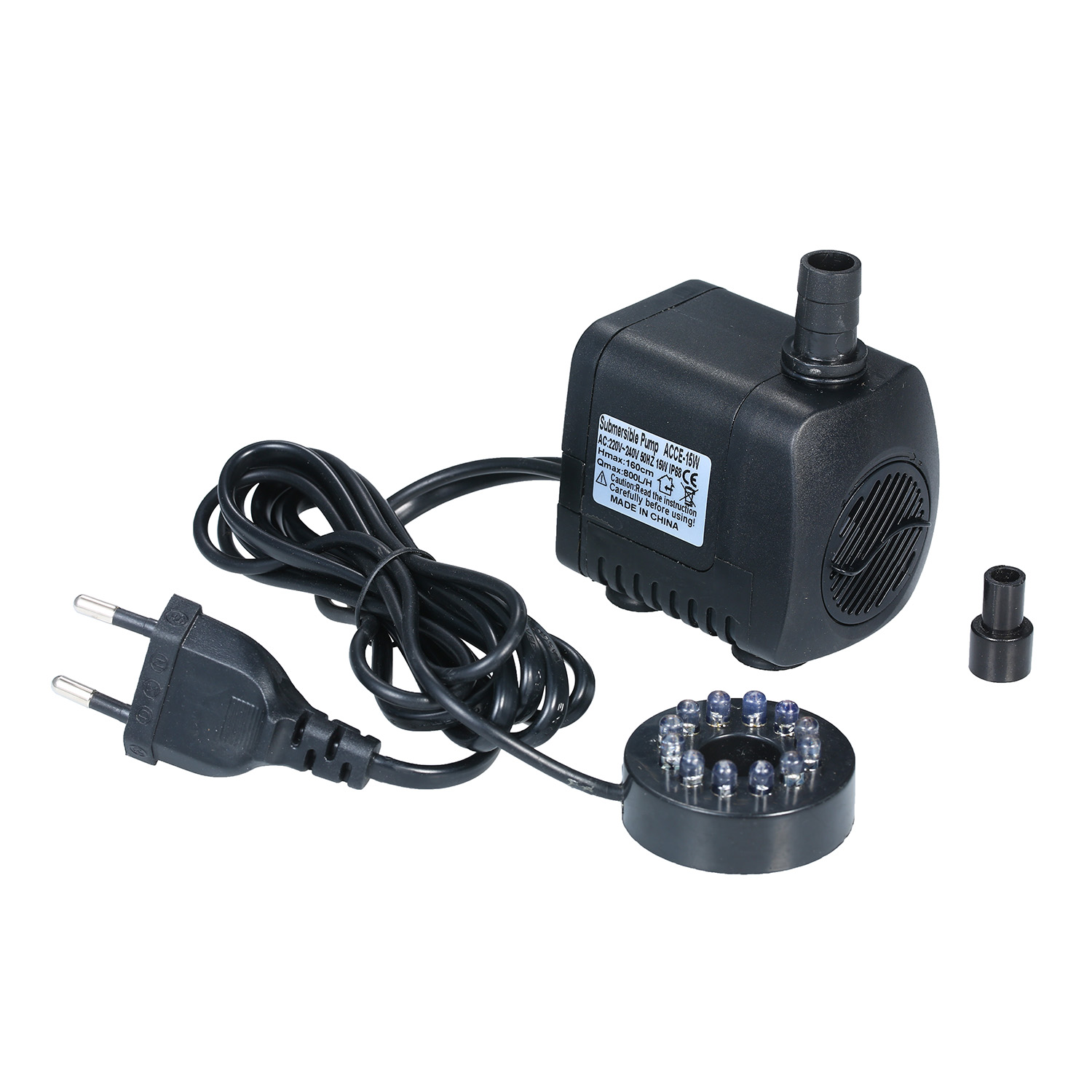 Pond Light Submersible - LED Light Submersible Pump 800L/H Ultra-Quiet