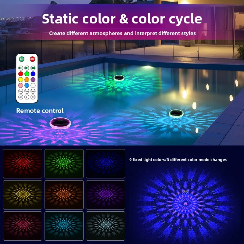 Outdoor Lighting Sensor - Solar-powered outdoor water feature lights pond