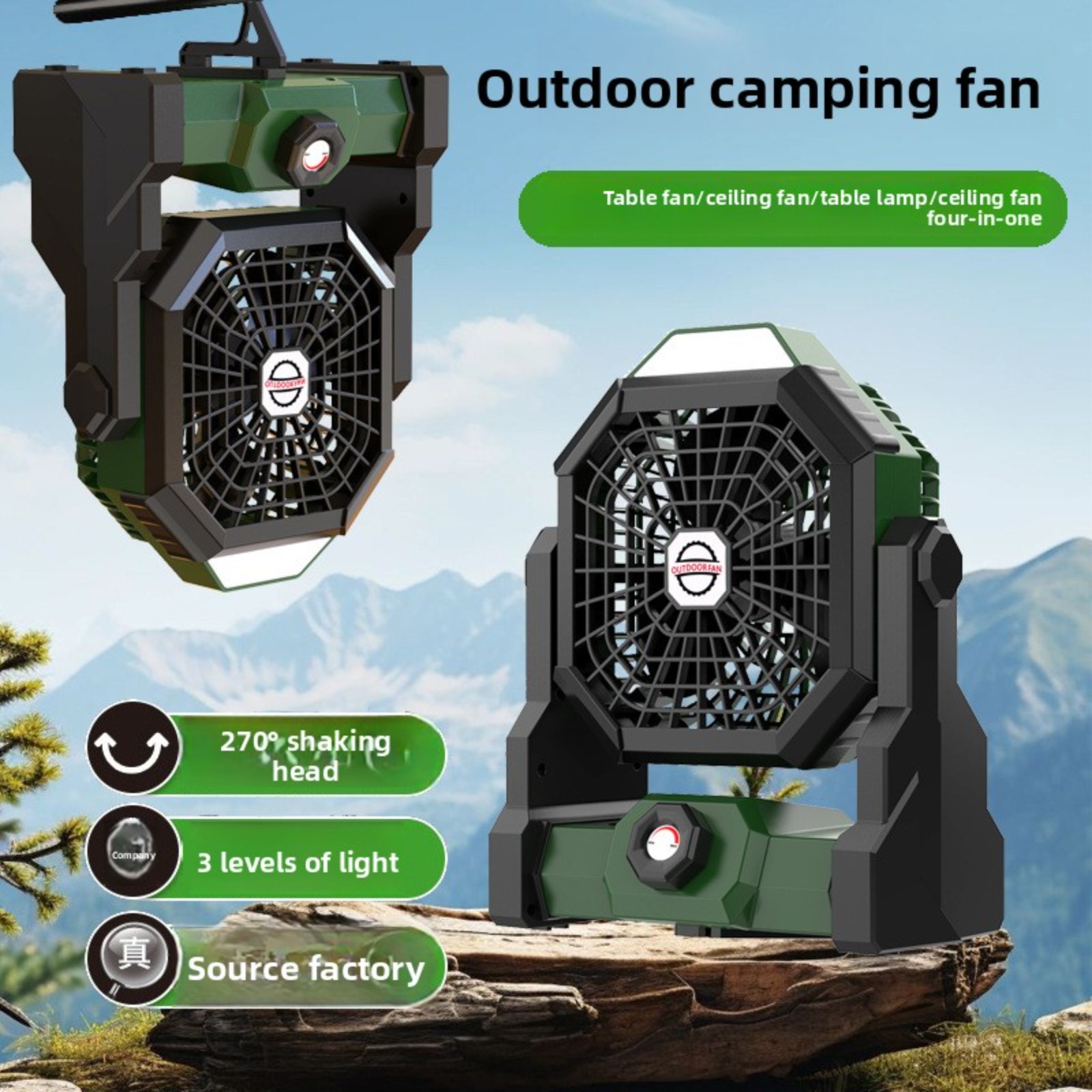 Outdoor Lighting Wireless - Portable 4 in 1 Outdoor Camping