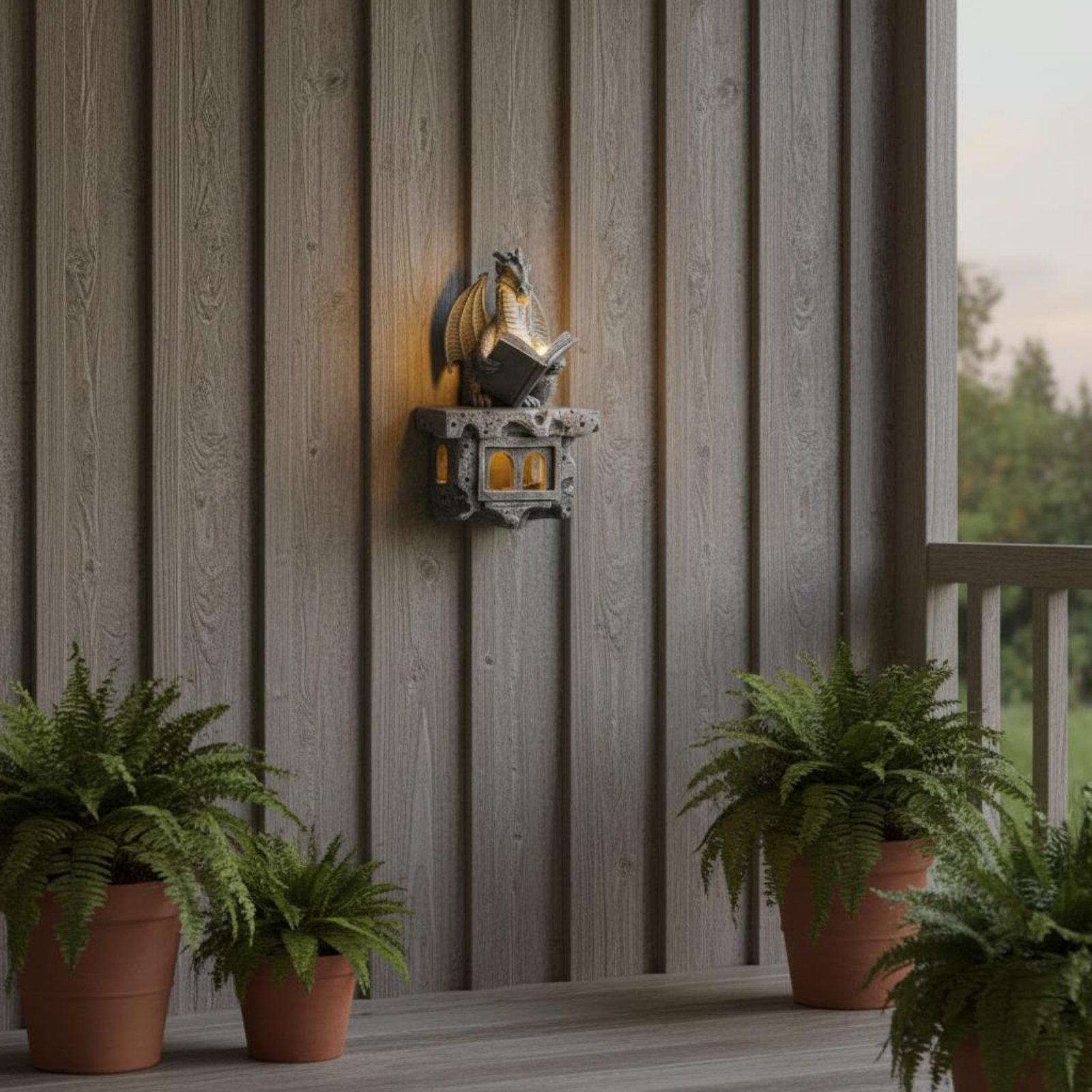 Outdoor Lighting For Patio - Solar Wyvern Wall Shine Auto On/deactivate
