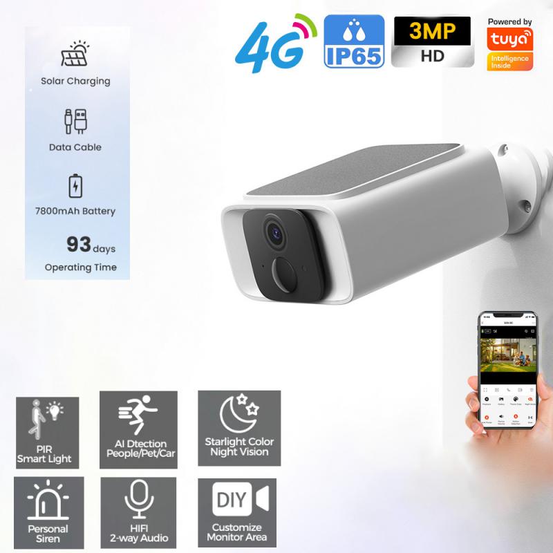 Outdoor Lighting Wireless - EOENK 3MP Outdoor Solar Camera Wireless
