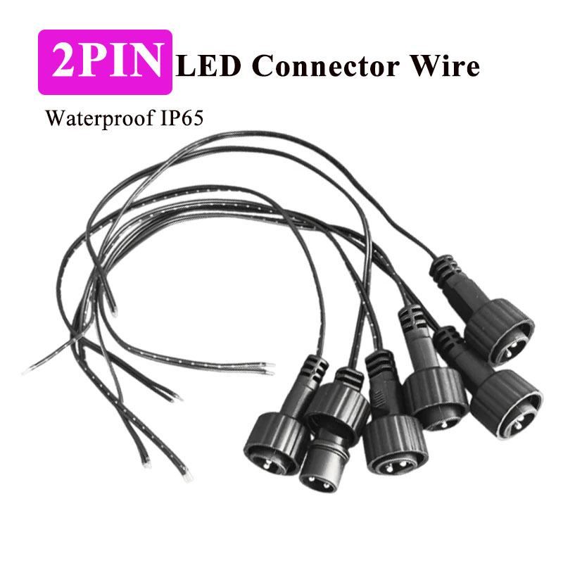 Outdoor Lighting Extension Cable - Outdoor 2Pin LED Connector with 25cm