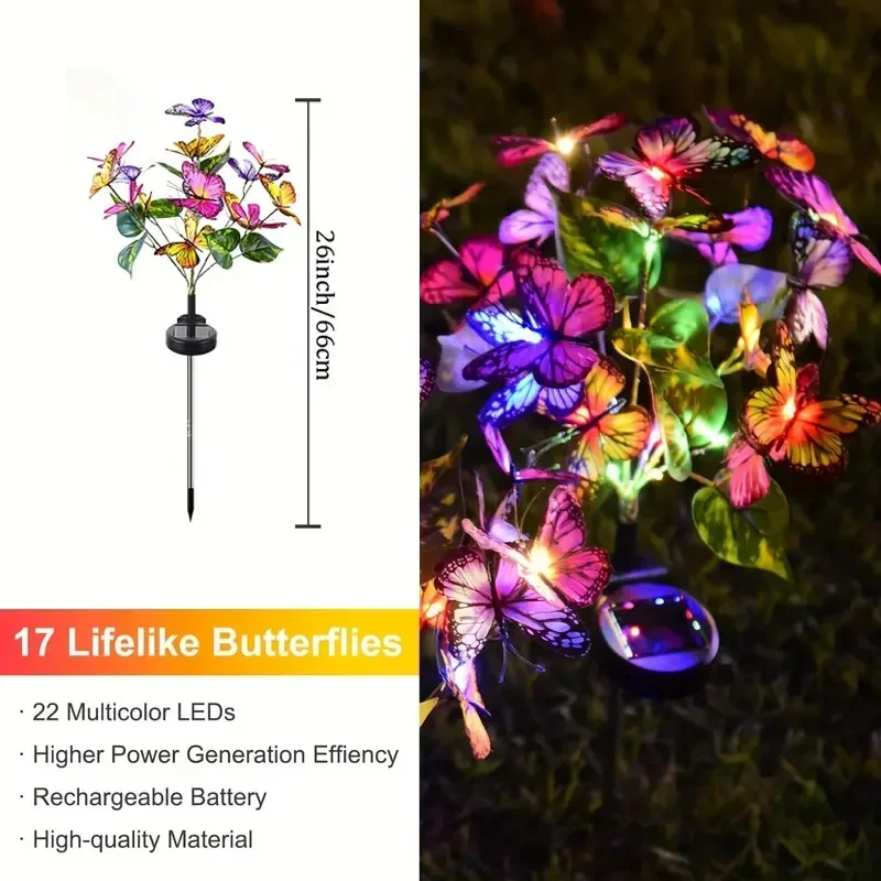 Solar LED Butterfly Garden Lig - Outdoor Lighting Effects review and price