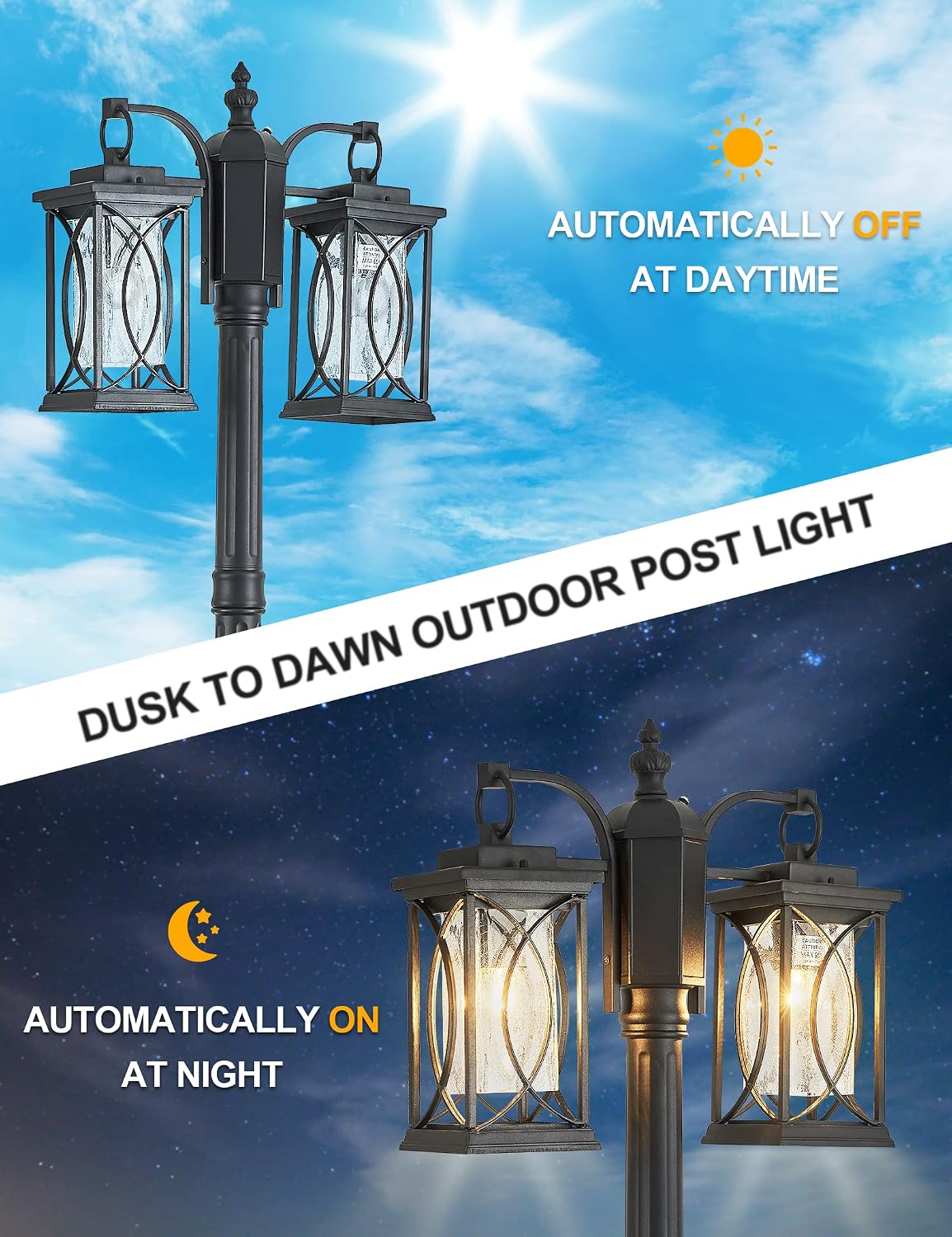 Outdoor Dusk Dawn Lamp Post Mo - Outdoor Lighting No Outlet review and price