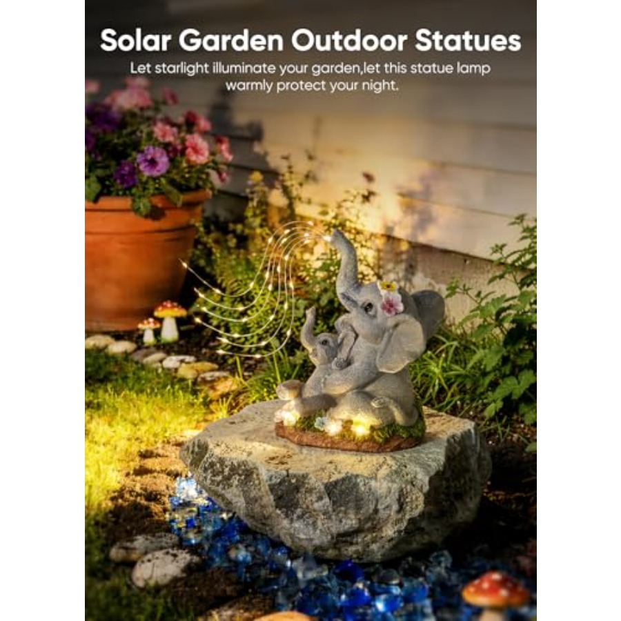 Solar-Elephant-Garden-Decor-St - Outdoor Lighting For Patio review and price
