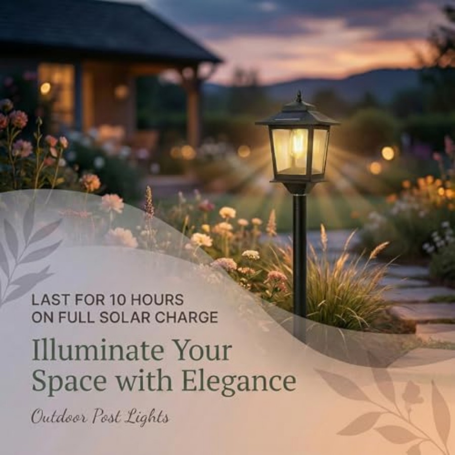 Outdoor Solar Post Lights, 2-P - Outdoor Lighting For Patio review and price