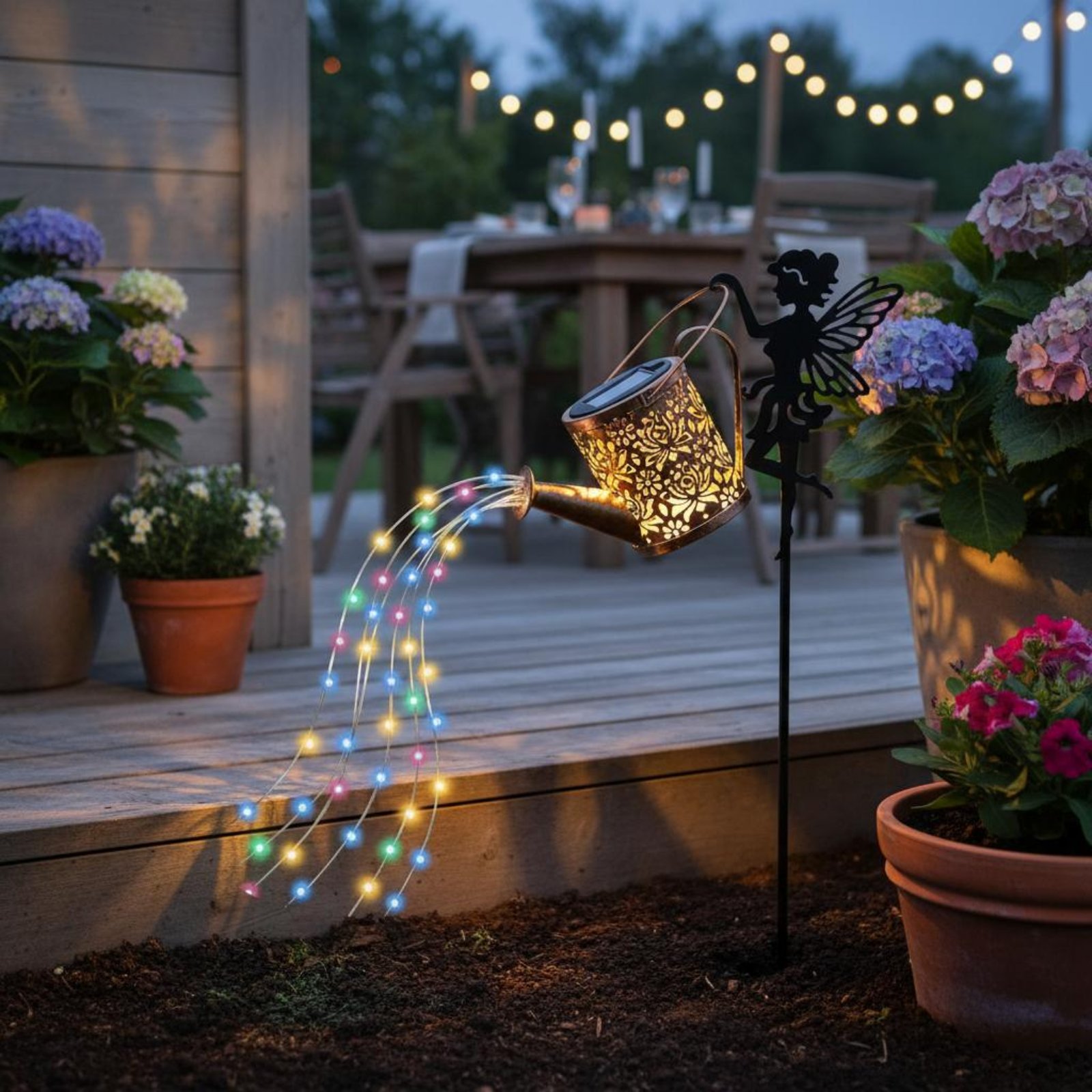 Solar Fairy Watering Can Light - Outdoor Lighting For Patio review and price