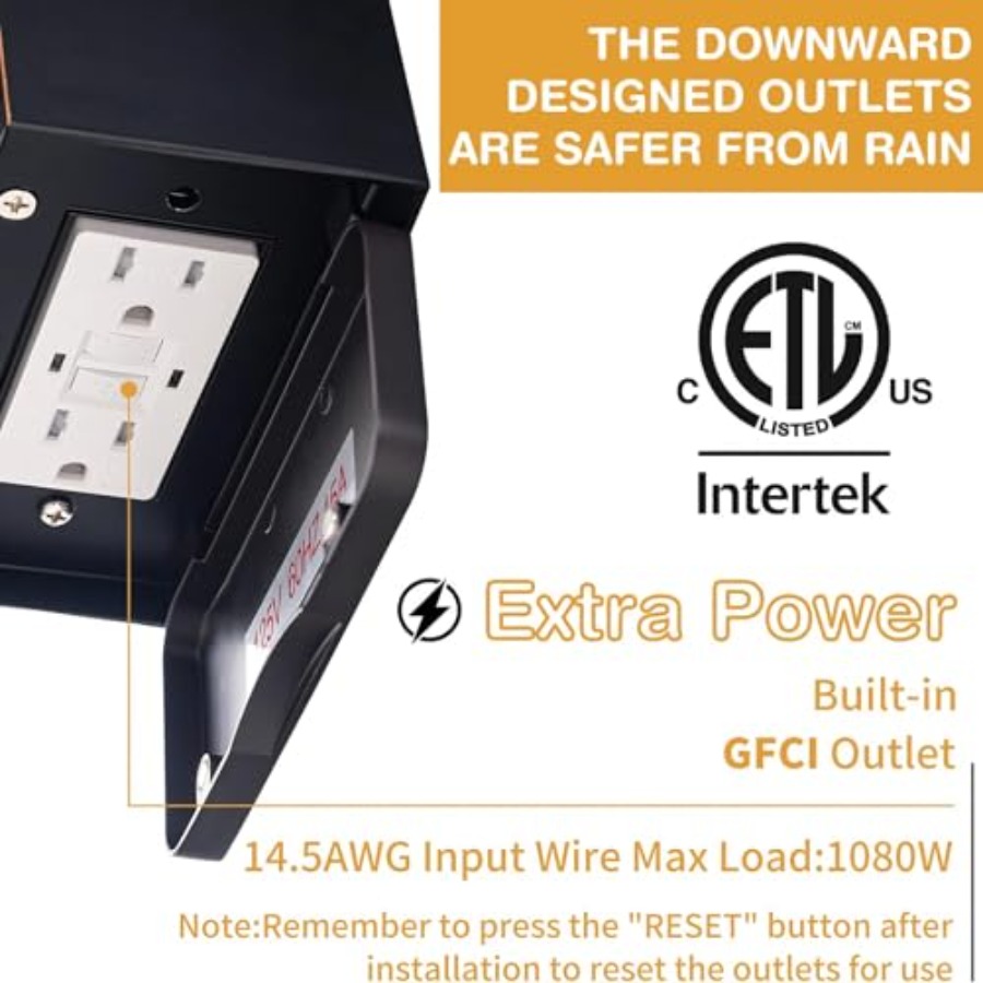 Porch Lights with GFCI Outlet, - Outdoor Lighting No Outlet review and price
