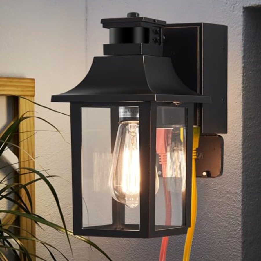 Porch Light with GFCI Outlet D - Outdoor Lighting No Outlet review and price