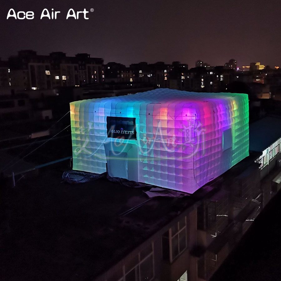 Inflatable Cube Tent with LED  - Outdoor Lighting No Outlet review and price