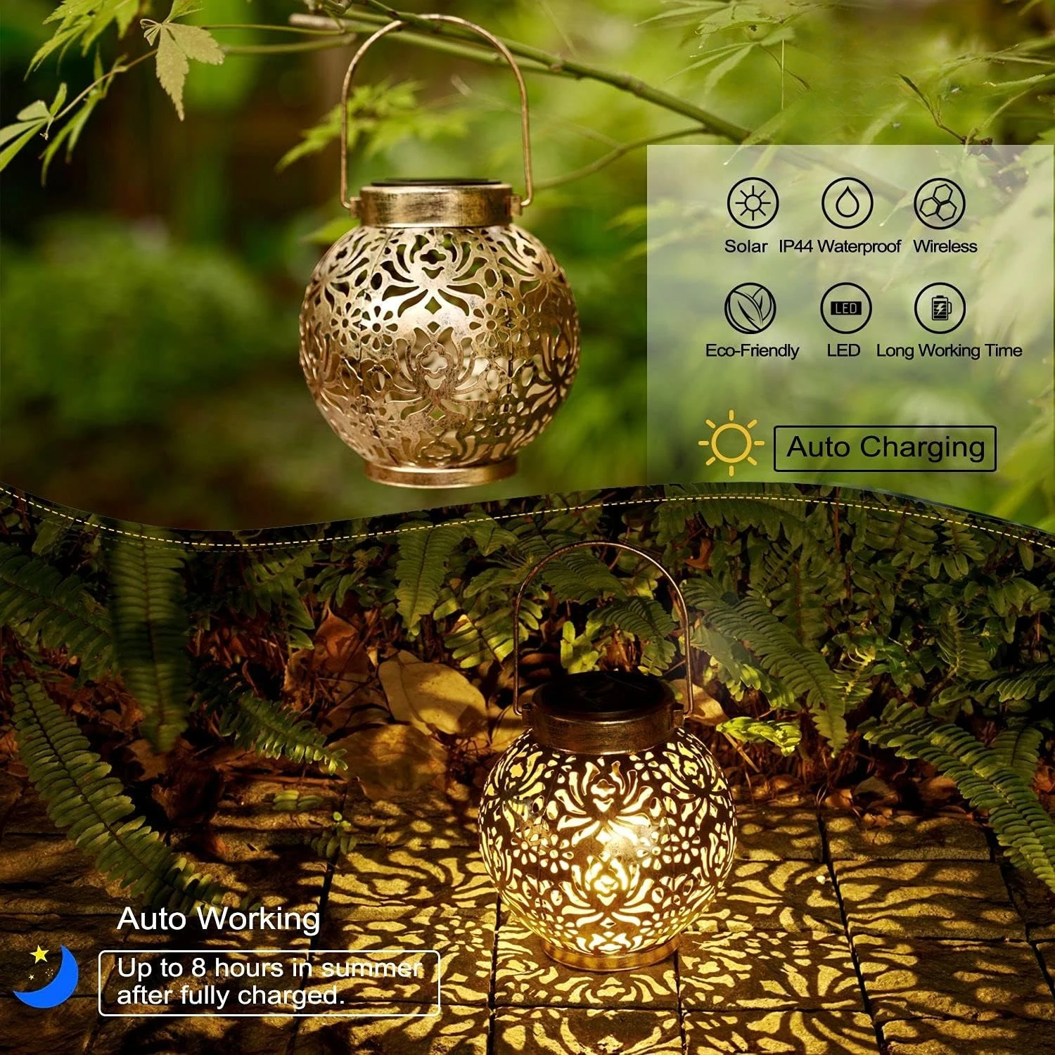 1-6PCS Moroccan Solar Lanterns - Outdoor Lighting Solar Panel review and price