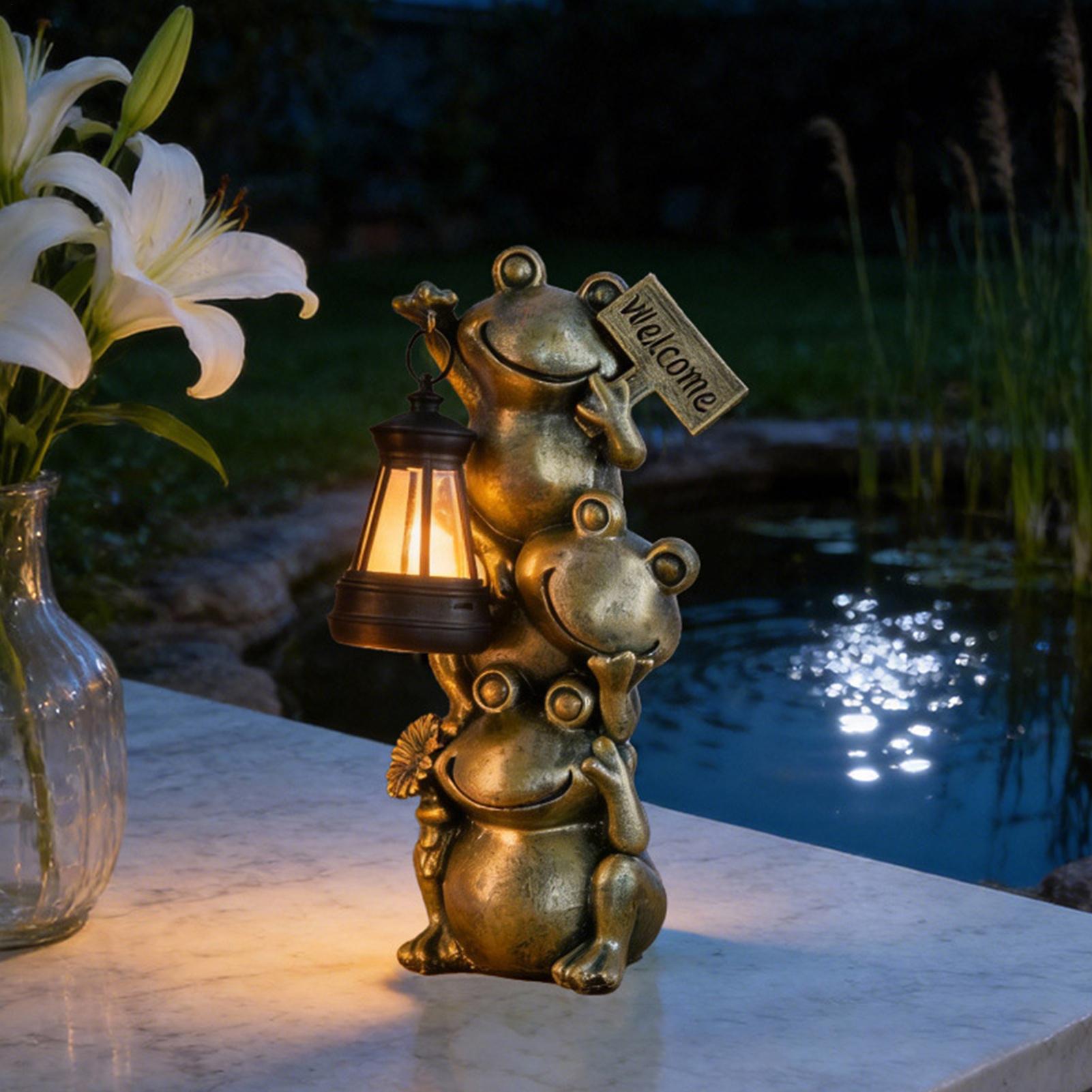 Solar Garden Light Frog Statue - Solar Path Light review and price