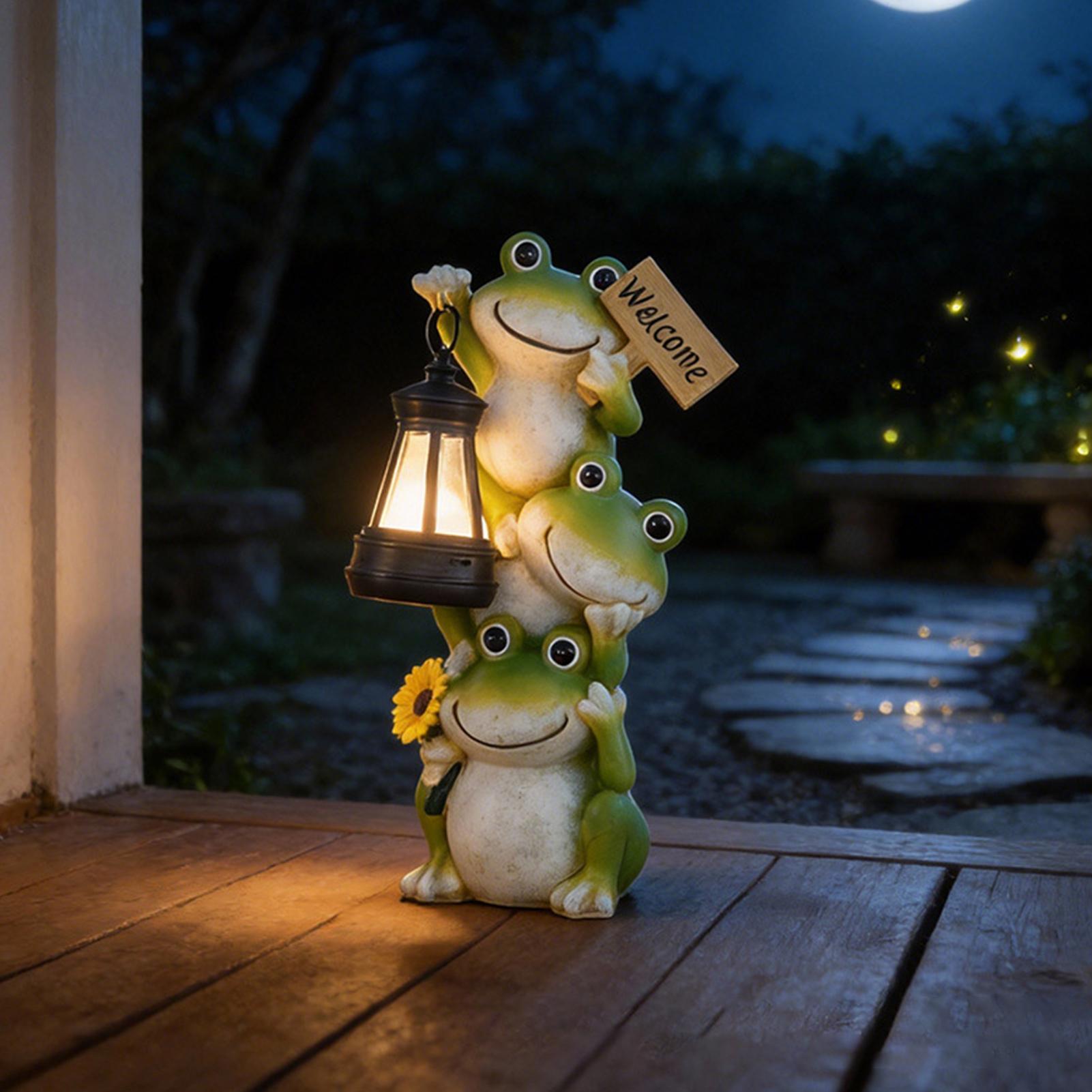 Solar Garden Light Frog Statue - Solar Path Light review and price