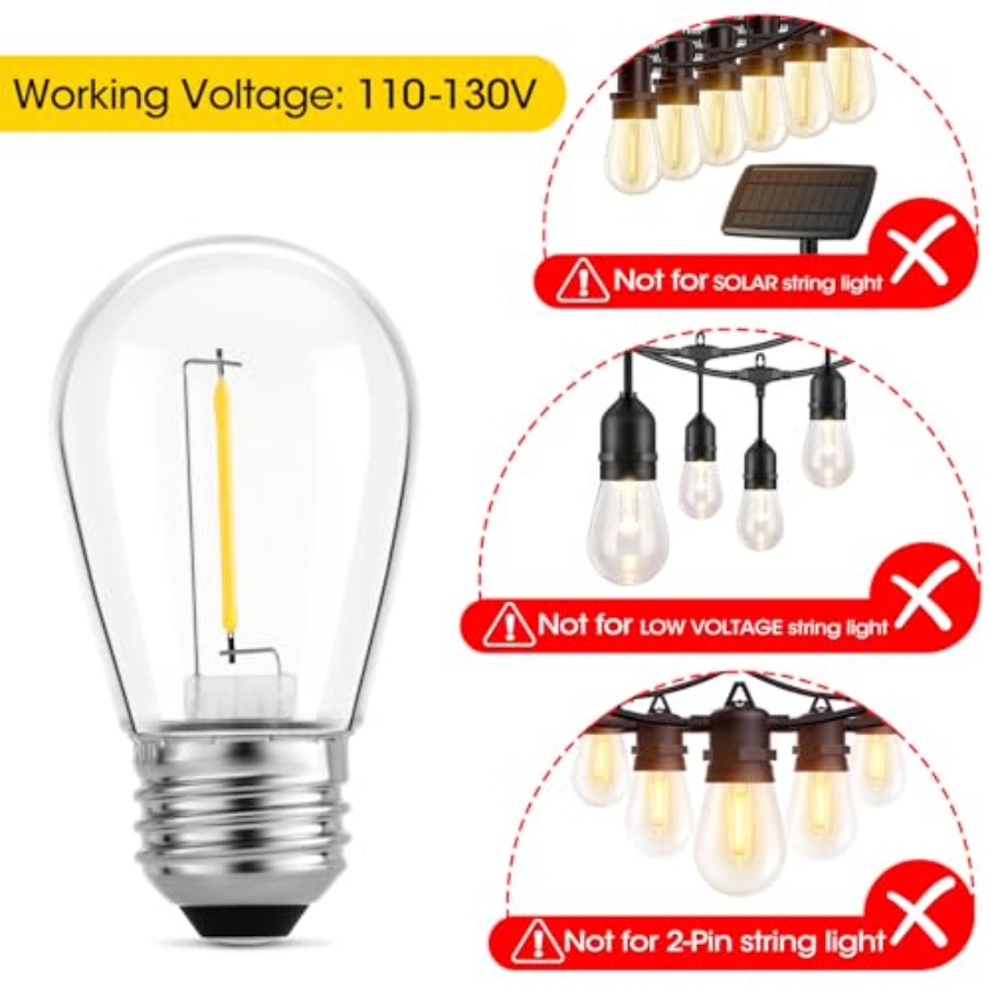 36 Pack S14 LED Bulbs for Outd - Outdoor Lighting For Patio review and price