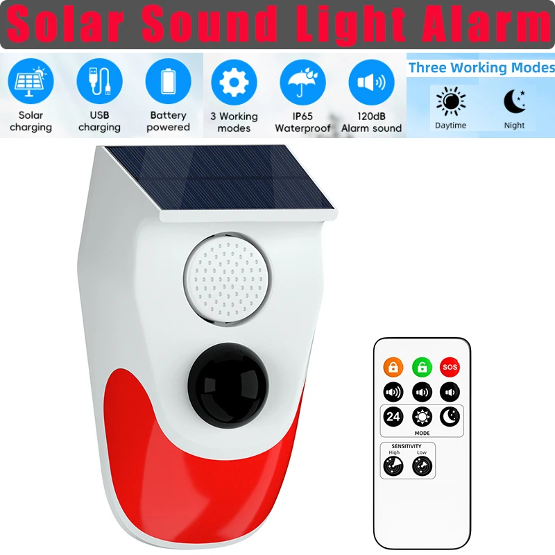 Solar Sound Light Alarm Wirele - Outdoor Lighting Wireless review and price