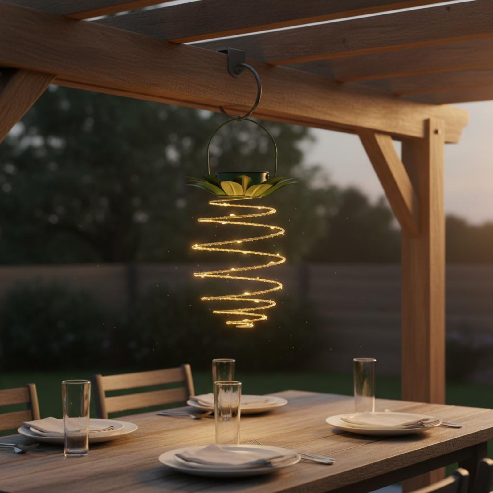 2 Pieces Solar Pineapple Lamp  - Outdoor Lighting For Patio review and price