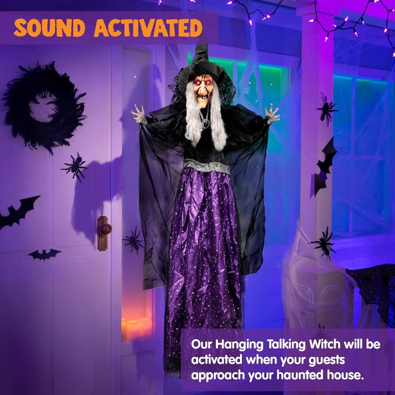 47'' Animated Witch Halloween  - Outdoor Lighting Effects review and price