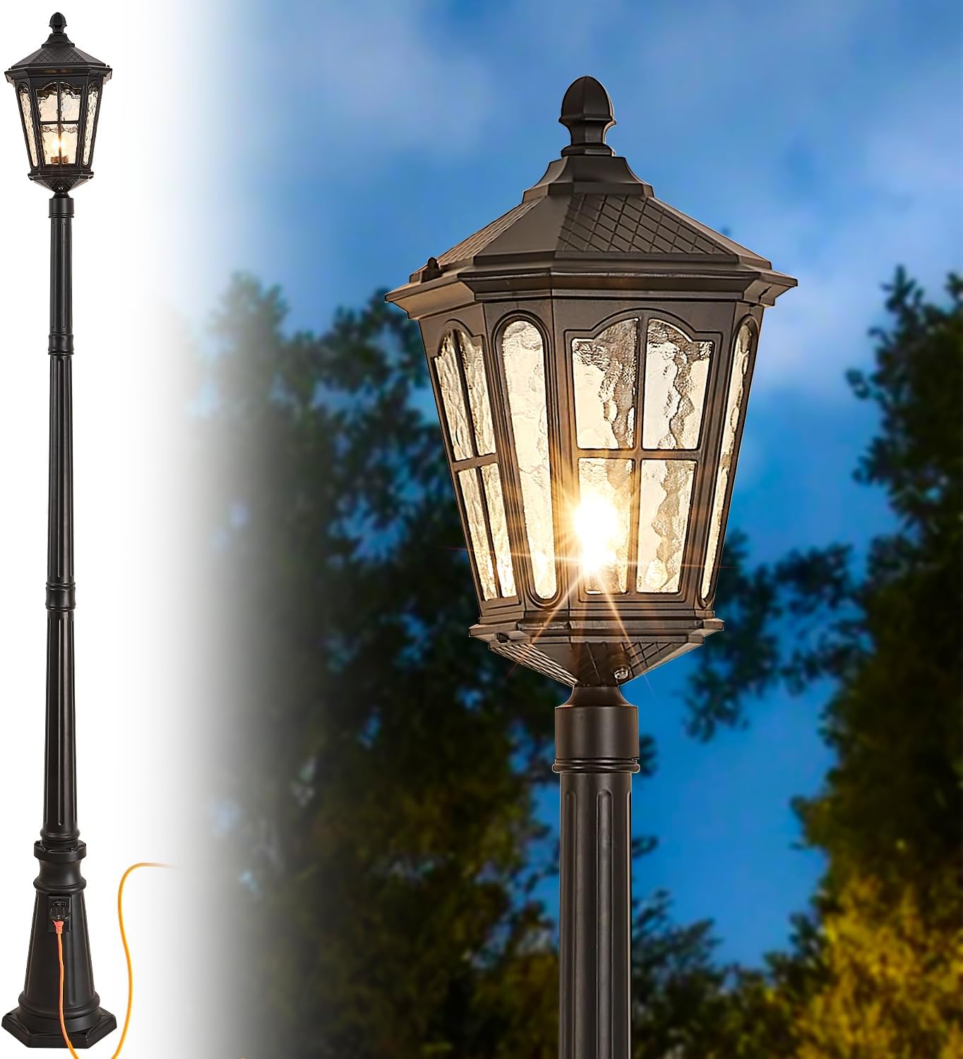Waterproof outdoor pole light  - Outdoor Lighting No Outlet review and price