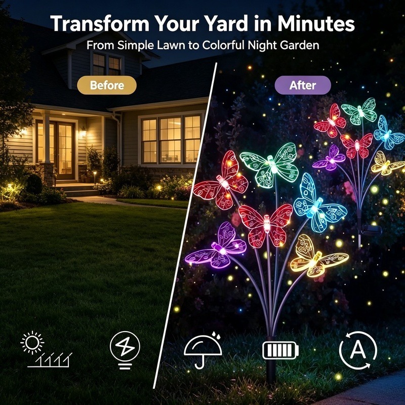 Solar Powered Butterfly Lights - Outdoor Lighting For Patio review and price