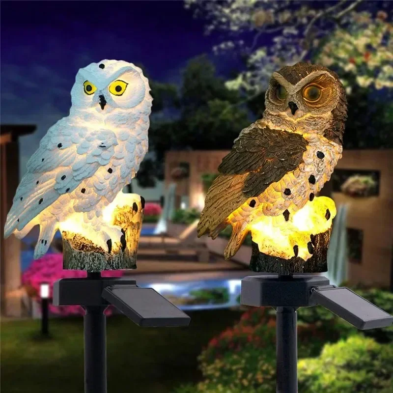 Solar Owl Statue Garden Light  - Outdoor Lighting Effects review and price