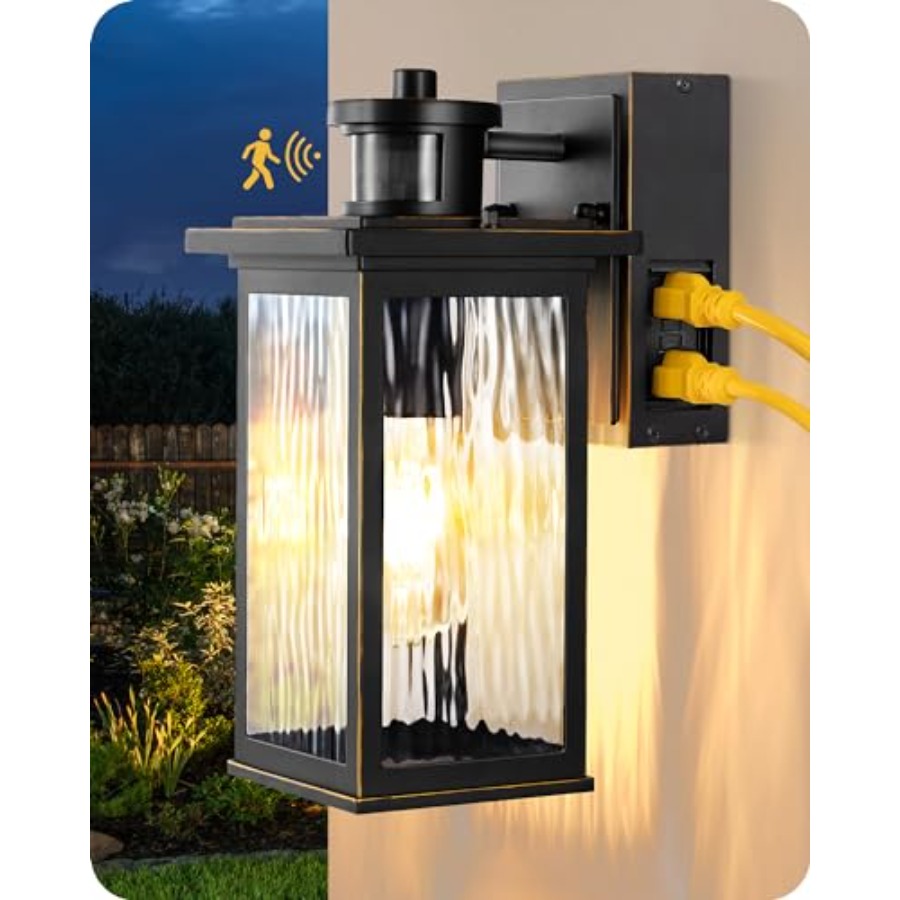 Outdoor Wall Light with GFCI O - Outdoor Lighting No Outlet review and price