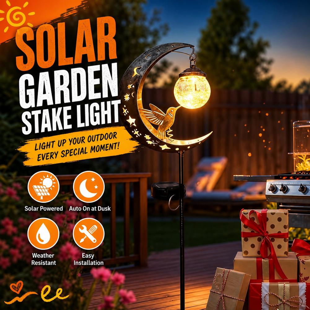 Solar Lawn Light Iron Hummingb - Solar Path Light review and price