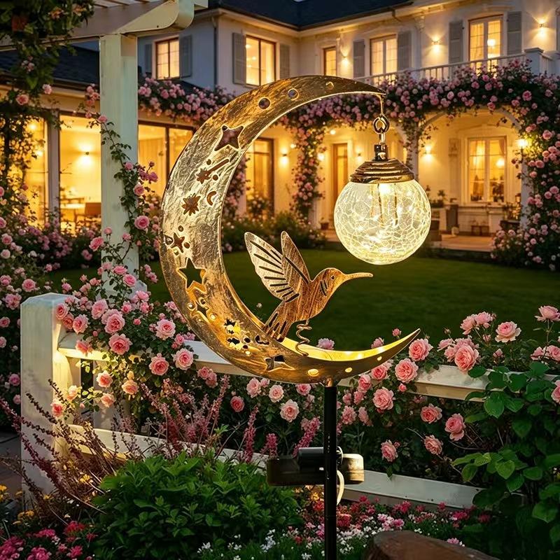 Solar Lawn Light Iron Hummingb - Solar Path Light review and price